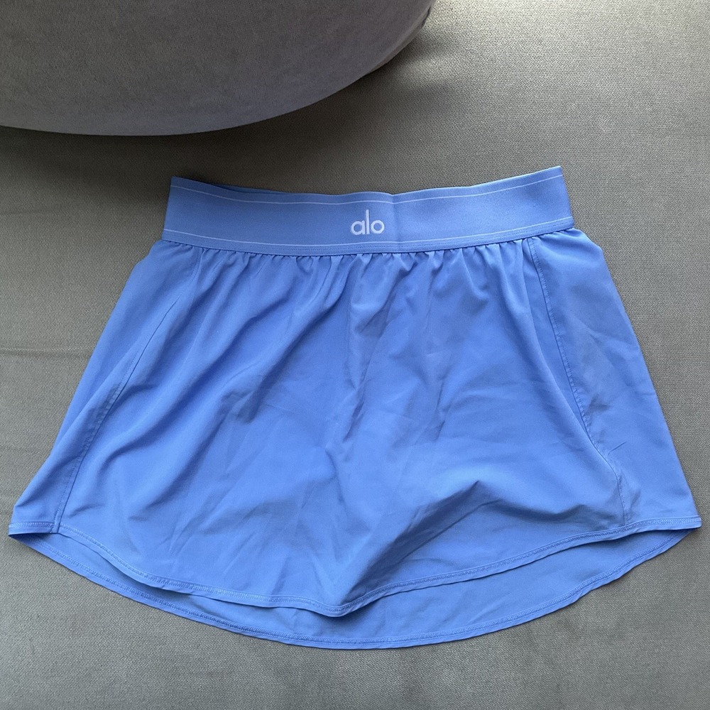 Alo Yoga Match Point Tennis Skirt Crystal Clear Blue M - Picture 12 of 16